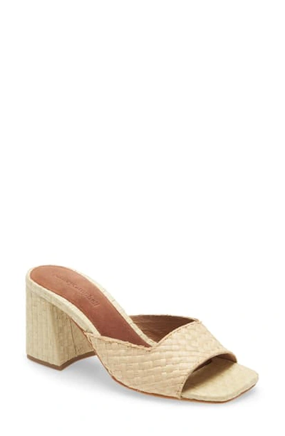 Jeffrey Campbell Melange Woven Slide Sandal In Natural Raffia