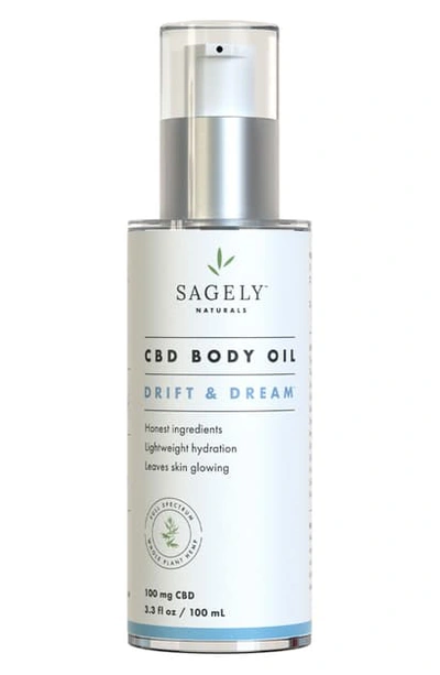 Sagely Naturals Drift & Dream Body Oil With Cbd, 3.3 Oz. / 100 ml