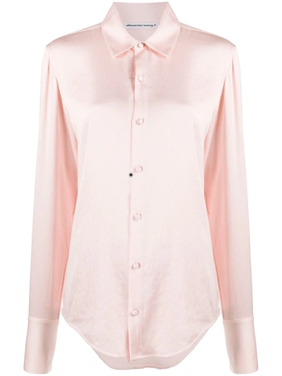 Alexander Wang T Wash + Go Regular-fit Shirt In Pink