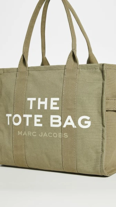The Marc Jacobs The Large Tote Bag Slate Green In Olive