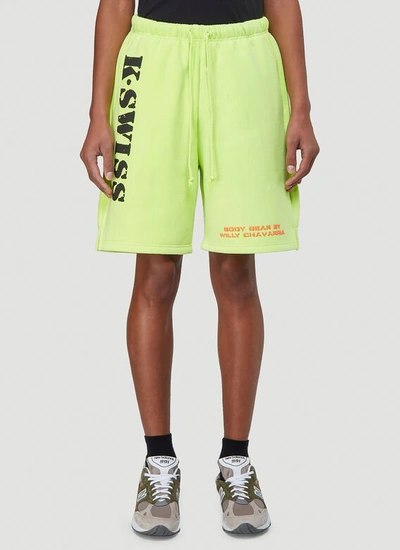 Willy Chavarria X K-swiss Shorts In Yellow