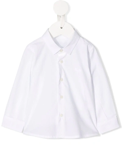 Il Gufo Babies' Long Sleeve Button-up Shirt In White