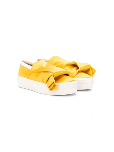 N°21 Teen Knotted Slip-on Trainers In Yellow