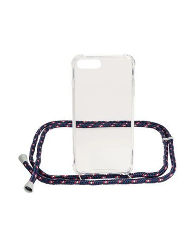 8 By Yoox Iphone Case With Adjustable Strap In Blue