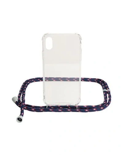 8 By Yoox Iphone Case With Adjustable Strap In Blue