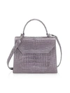 Nancy Gonzalez Women's Medium Lily Crocodile Top Handle Bag In Grey