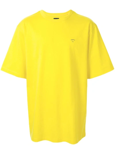 Juunj Oversized Logo Print T-shirt In Yellow