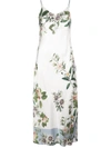 Madison.maison Lydia Floral-print Silk Dress In White