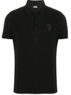 Karl Lagerfeld Ikonik Short-sleeved Polo Shirt In Black