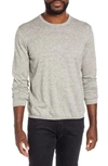 John Varvatos Huntington Cotton Crewneck Sweater In Stone Grey