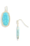 Kendra Scott Dani Kyocera Opal Drop Earrings In Gold/ Turquoise Kyocera Opal