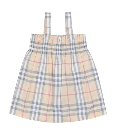Burberry Girls' Joan Vintage Check Dress & Bloomers Set - Baby In Pale Stone Check