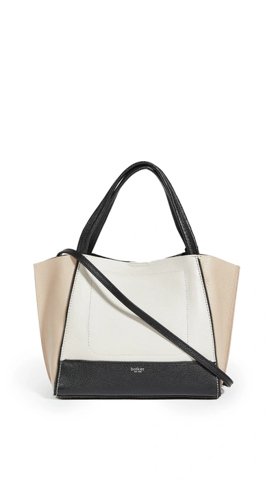 Botkier Soho Bite Size Tote In Latte Combo/gunmetal