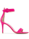 Gianvito Rossi Portofino 85mm Suede Sandals In Pink