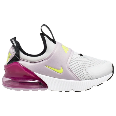 Nike Big Kids' Air Max 270 Extreme Slip-on Casual Sneakers From Finish Line In Photon Dust/lemon Venom/iced Lilac