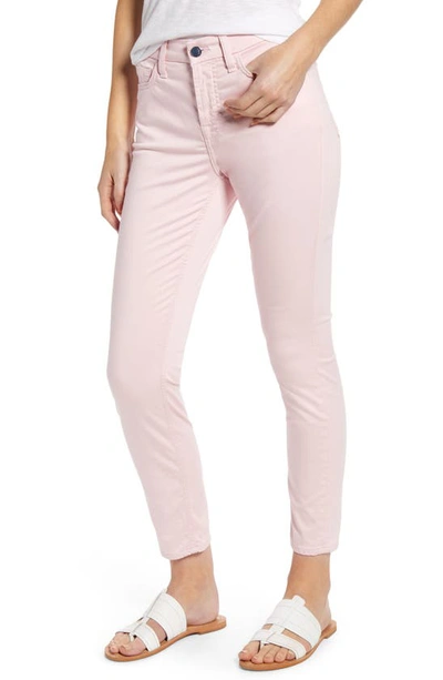 Jen7 By 7 For All Mankind Mid-rise Ankle Skinny Jeans In Pale Pink