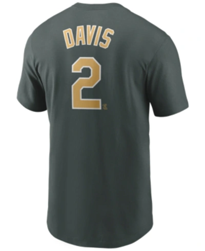 Nike Men's Khris Davis Oakland Athletics Name And Number Player T-shirt In Green