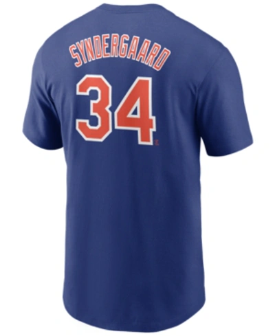 Nike Men's Noah Syndergaard New York Mets Name And Number Player T-shirt In Royalblue