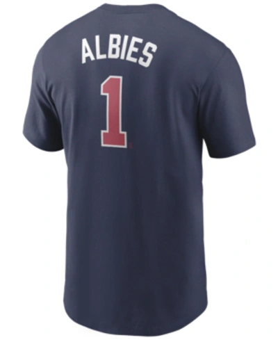 Nike Men's Ozzie Albies Atlanta Braves Name And Number Player T-shirt In Navy