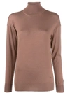 Tom Ford Roll Neck Fine Knit Jumper In Pink