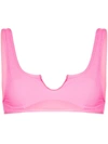 Frankies Bikinis Cole Cutout Bikini Top In Pink