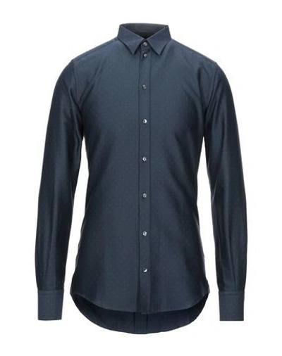 Dolce & Gabbana Patterned Shirt In Dark Blue