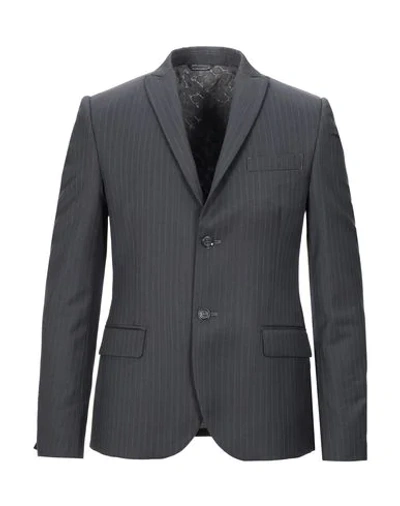 Grey Daniele Alessandrini Suit Jackets In Lead
