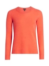 Saks Fifth Avenue Collection Featherweight Cashmere Sweater In Tangerine