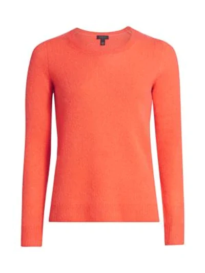 Saks Fifth Avenue Collection Featherweight Cashmere Sweater In Tangerine