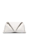 Bottega Veneta Bv Trine Leather Clutch In White