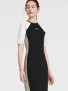 Donna Karan Dkny Women's Body-con Colorblock Dress - In Black/olive