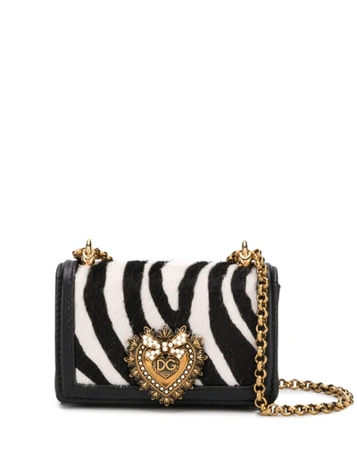 Dolce & Gabbana Micro Devotion Crossbody Bag In Black