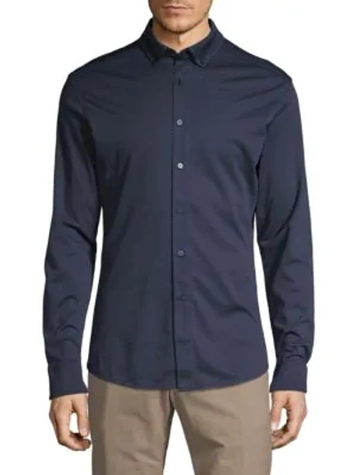 Vince Camuto Long-sleeve Shirt In Navy Solid