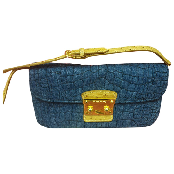 miu miu denim clutch