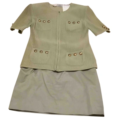 Pre-owned Valentino Skirt Suit In Green