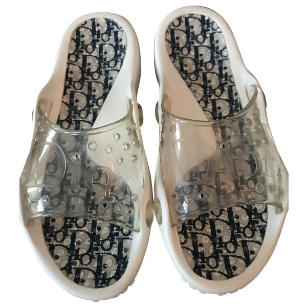 christian dior white sandals