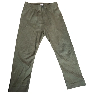 Pre-owned By Malene Birger Trousers In Green
