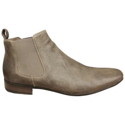 Pre-owned Sartore Leather Boots In Grey