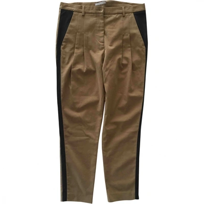 Pre-owned Pinko Trousers In Brown