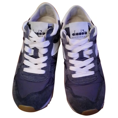 Pre-owned Diadora Cloth Trainers In Blue