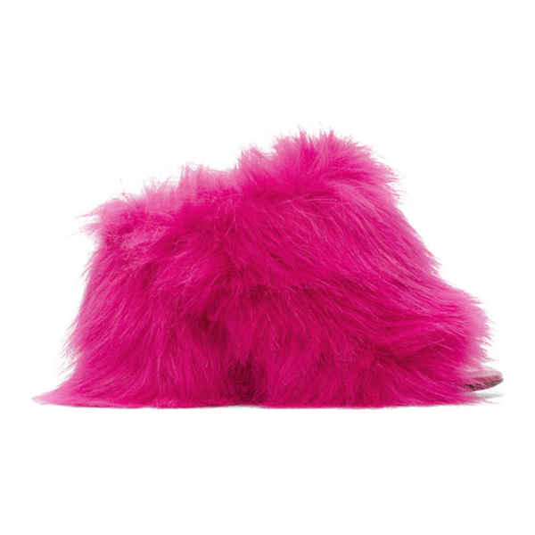 pink fur mules