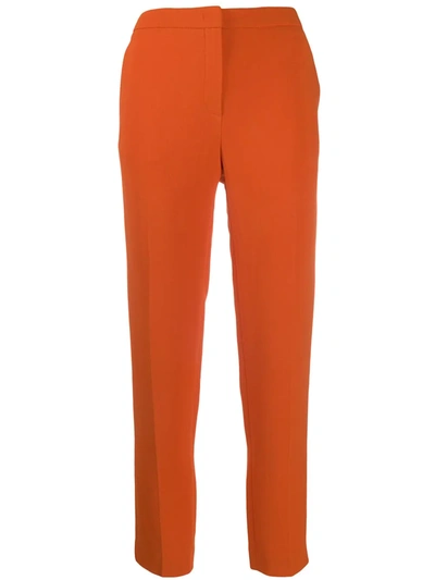 Escada Slim-fit Cropped Trousers In Orange