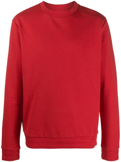 Filippa K Isaac Long-sleeved Sweatshirt In Red Orange