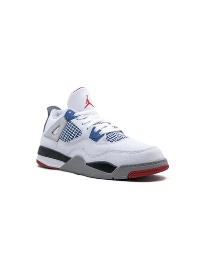Jordan Kids' Air  4 Retro Sneakers In White