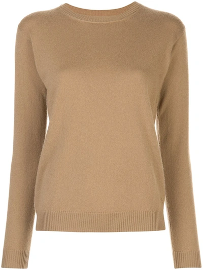 Alexandra Golovanoff Crew Neck Jumper In Brown