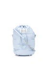 Maison Margiela Glam Slam Leather Bucket Bag In Blue