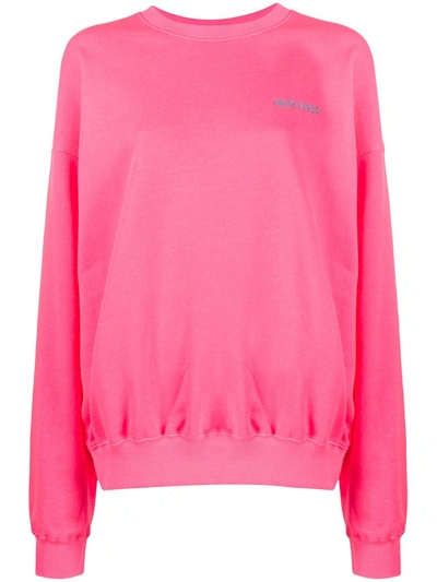Ireneisgood Embroidered Logo Cotton Sweatshirt In Pink