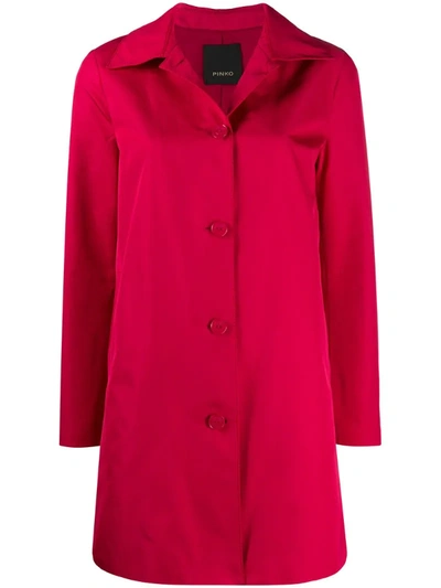 Pinko Button-down Coat In Red
