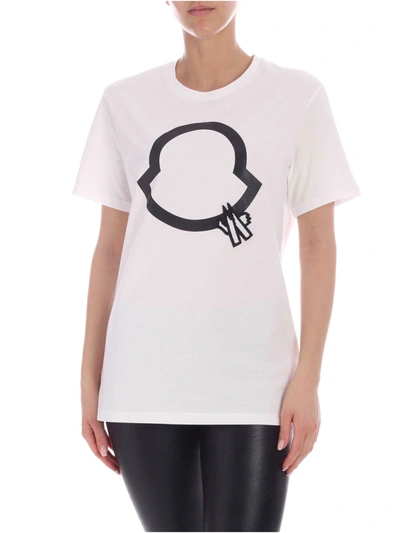 Moncler Beaded Logo T-shirt In White