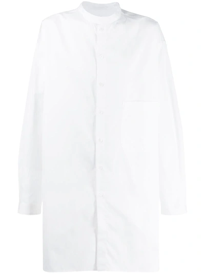 Yohji Yamamoto Oversized Long-sleeve Shirt In White